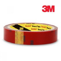 3M 자동차용 아크릴 양면 폼 테이프 회색 20mm x 1.5M, 1개