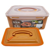 황토락 김치통 5호 소 3.6L 누름판포함 절임 밀폐용기, 단품