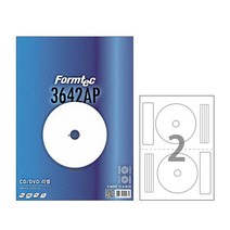 [코리아문구사] 폼텍 CD/DVD라벨(IS-3642AP) 20매 2칸