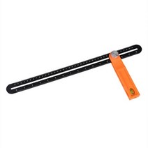 각도 눈금자 게이지 트라이 스퀘어 슬라이딩 T베벨 나무 손잡이 레벨 측정 도구 목공 각도기, Long-40cm