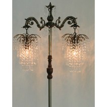 크리스탈2등 장스탠드 /인테리어스탠드/엔틱스탠드/크리스탈스탠드