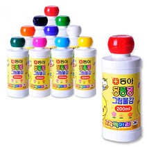 동아/물감 딩동댕 노랑병아리 200ml 낱색, 빨강