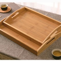 대나무 나무쟁반 사각 우드 트레이, 손잡이트레이, 대
