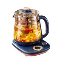 중탕기 차탕기 전기약탕기 220V 건강 냄비 전기 주전자 홈 오피스 1.5L 레트로 꽃 차 메이커 YSH-D15Z5 가, 01 파란_04 UK