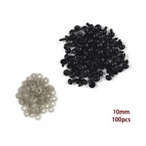 100 개 5-8mm 안구 인형 액세서리 검은 플라스틱 봉제 눈 Amigurumi 장난감 DIY 재미 동물, 05 100pcs-10mm