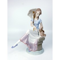 [새상품] 스페인 야드로 나오 강아지와 소녀 도자기인형 피겨린