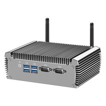 미니컴퓨터 XCY 미니 PC 인텔 코어 i7-4500U 2x RS-232 직렬 포트 듀얼 기가비트 이더넷 와이파이 팬리스 산업용 컴퓨터 Windows Linux, 8G RAM 256G SSD WiFi, Intel Core i5-5200U
