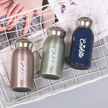 귀요미 미니텀블러 보온 보냉 진공 새지않는텀블러 초경량텀블러 휴대용 물통 졸업선물, 핑크