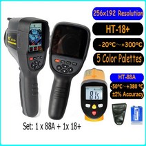 열화상카메라 Hti 적외선 열 화상 카메라 비접촉 IR 온도계 온도 테스트 HT-18 256x192 해상도367196, SETA