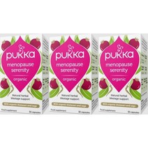 Pukka Herbs Menopause Serenity 푸카 샤타바리 뿌리 세이지 아슈와간다 심황 강황 울금 알로에베라 스피루리나 함유 30정 3팩, x, 1개