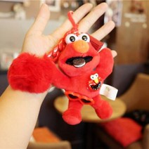 웃는엘모인형 엘모 굿즈 Elmo 세서미 스트리트 애착인형 완구 만화 쿠키 몬스터 소프트 인형, 15CM, 빨간