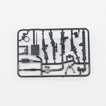 액세서리 시리즈 총 무기 팩 군인 그림 WW2 도시 SWAT 무거운 MOC 벽돌 완구, 02 1 set weapon
