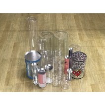 PVC 투명 원통 케이스 100개단위/원형케이스/인형 피규어 보관 미니 베이비돌 방석케이스 포장상자, 10개