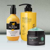 스케다 남자 대용량(클렌징폼+올인원)+수면팩 세트