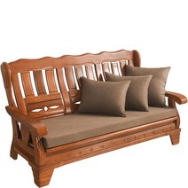 고급 소파방석 원목 쇼파토퍼 1 2 3 4인용 스펀지매트 패드 커버 주문제작, (5cm 45D) 브라운