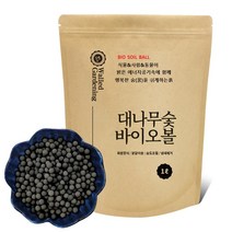 월드가드닝 천연 바이오흙(볼) 다육이흙 제올라이트 황토 숯 식물뿌리 과습 방지 전문토양 1Kg, 1개  대나무숯바이오볼