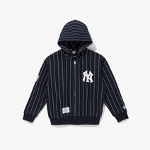 [뉴에라 키즈] 13371326 MLB 핀 스트라이프 뉴욕 메츠 후드 집업 네이비