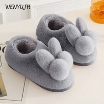 퍼슬립온 방한 야외 겨울 여성 남성 두꺼운 플랫 플랫폼 플러시 슬리퍼 미끄럼 방지 가정용 모피 만화 상어 코튼 커플 3D 신발
