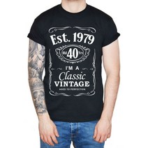 2020년 남성 40주년 기념 티셔츠 Est 1979 Vintage Man Fortieth 40 years Gift에 대한 세부 정보