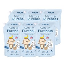 케이맘 네츄럴 패밀리 유아 중성 세탁 세제 리필, 1300ml, 6개