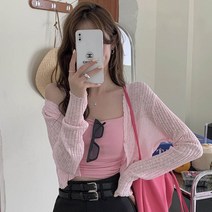 코코블랑 여성용 웨이브 원버튼 썸머 가디건