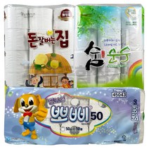 돈잘버는집 숨순수 뽀삐 엠보싱 두루마리 화장지 롤티슈 2겹 10롤 3겹 30롤 천연펄프 무형광 대용량, 30롤 x 3세트