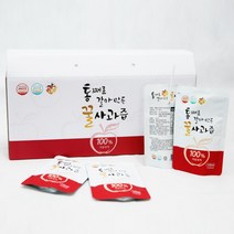 안동애 통째로 갈아만든 꿀 사과즙 110ml 선물세트 가정용 국내산 저온착즙 NFC, 3. 꿀사과즙 60팩 선물세트 (30팩x2박스)