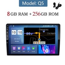 기아 모닝 8 + 8gb 안드로이드 스마트 카 GPS 2008 2009 2010 분할 화면 미러 링크 카플레이 fm am 내비게이션 네비게이션 매립 매립형 모니터, q5-8-256-와이파이 4g