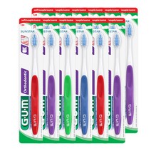 GUM 검 교정칫솔 V-커팅 #124RD (보통모), 12개