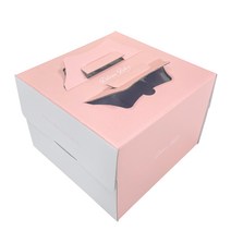 4428. 케익박스 1호(15cm핑크화이트)-상 1개 (하판별도)