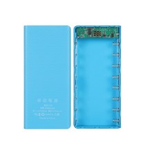 파워뱅크 자작배터리 캠핑용배터리 8x1865 0 보조베터리 배터리 상자 쉘 케이스 DIY 유형-C 마이크로 USB, 02 파란