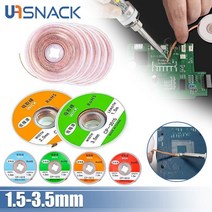 납땜용 제거 메쉬 브레이드 테이프 구리 용접 포인트 솔더 리무버 1.5-3.5mm 와이어 심지 주석 코드 플럭스, 03 1.5mX2.5mm_01 1PC