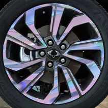 쌍용 베리 뉴 티볼리 18인치 홀로그램 자동차 휠 스티커 1세트, 1개