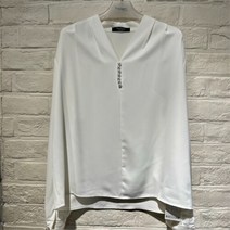 헤이린 헤이린뉴욕 SH01 브이넥 진주 포인트 블라우스 HN1BL1036