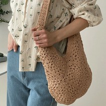 키메라제이 브이마름모 니트 에코 숄더백 2color