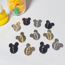 핸드폰 케이스 부착고리 하트고리판 악세사리재료 연결고리 폰꾸미기부자재 DIY 휴대폰케이스만들기, 다크실버