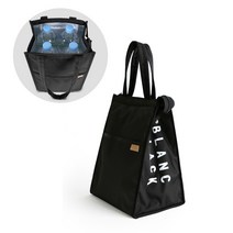 블랑블랙 에코 쿨러백 도시락가방 이유식가방 보온보냉백 블랙 M 7L, 블랙