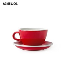 [ACME] 애크미컵 카페 커피잔 라떼잔 레드 커피컵 280ml (잔받침포함)