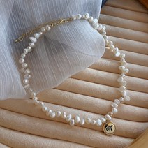 여자은목걸이 바로크 천연 민물 진주 목걸이 초크 여성여름 프랑스타입 2022년 습기가 많고 사치스 개성