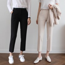 최강스판 슬림핏 여성용 정장바지 9부 스판 일자 슬랙스 봄 여름 키작녀