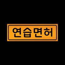 초보운전 자석 스티커 반사 옐로우 LMCM-010 연습면허, 반사-옐로우