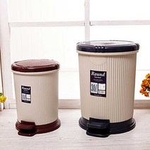 파스텔 원페달 휴지통 10L 색상랜덤 중 쓰레기통 화장, 없음