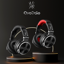원 오디오 OneOdio Pro-10 유선 헤드폰 블랙 & 레드 (대한민국 공식 대리점), Pro-10 블랙과빨간black and red