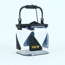 투명 낚시 두레박 살림통 3가지 색상, 블랙