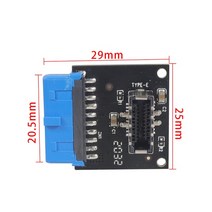 Cable 유형 C B 3.1 전면 패널 소켓 3.0 19 핀 TYPE-E 20Pin 헤더 확장 AS 마더 보드, 01 파란_01 Connector, 01 파란_01 Connector
