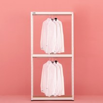 슈랙엣홈 무볼트 조립식 철제 시스템행거 1800 2단 3단 행거, 시스템행거 1800 3단 행거봉2개/800x400(WxD)화이트
