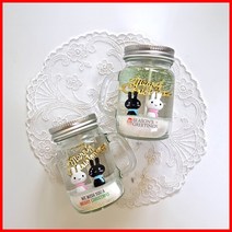 (목도리토끼)(손잡이*2개)크리스마스 캔들 양초 젤캔들 만들기 키트, 블랙체리, 퍼플