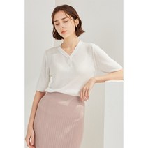 유닛 리브드 Y넥 풀오버