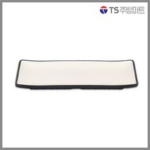 돌산멜라민 체크투톤(블랙앤화이트) 직사각접시, DS-7171 (미니)