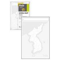 1+1 3M 포스트잇 스터디메이트 한국지도 코넬 필기 노트, 4개